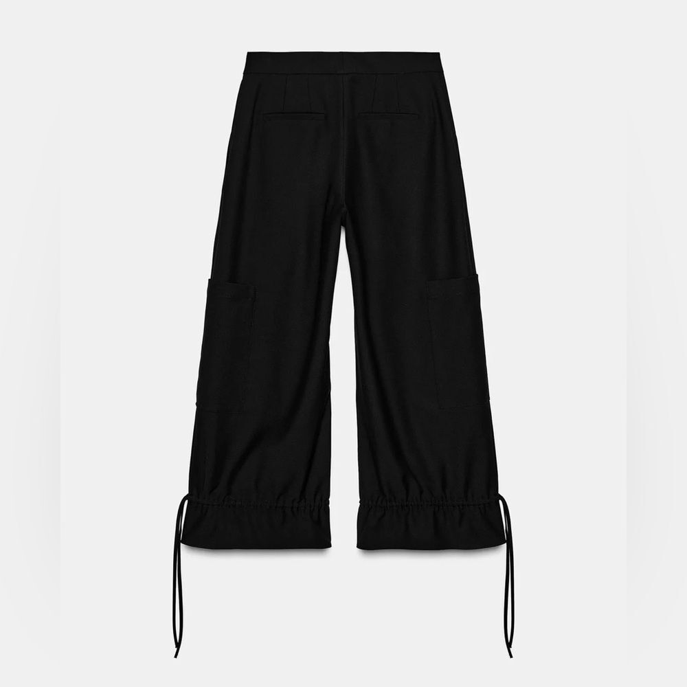 ZARA ZW COLLECTION CARGO PANTS WITH BOWS - Picture 4 of 8